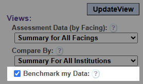 Screen-shot excerpt showing a checkbox to enable benchmarking.